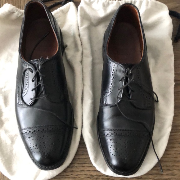 Allen Edmonds Black Sanford Cap Toe Dress Shoe